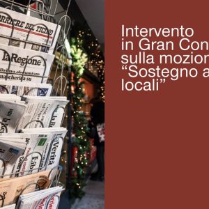 GC: INTERVENTO MOZIONE SOSTEGNO AI MEDIA LOCALI