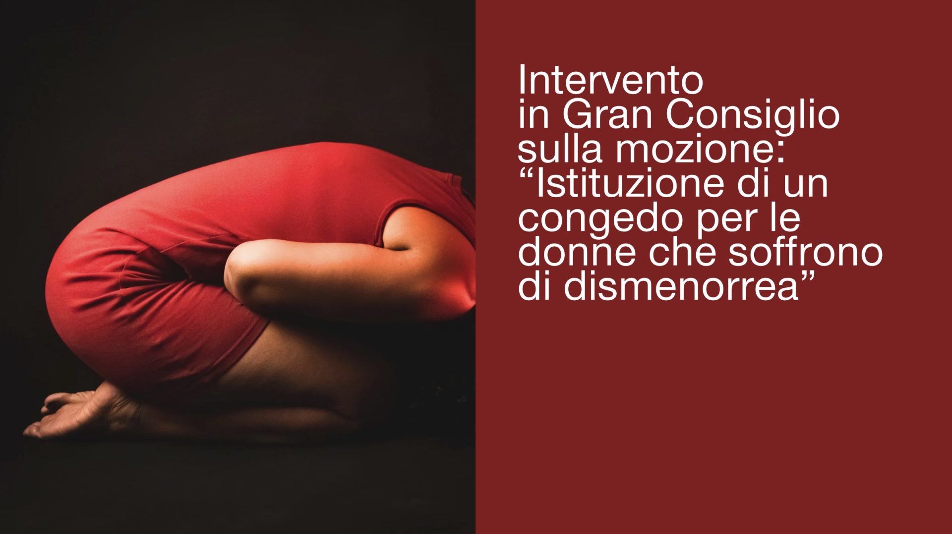 GC: INTERVENTO MOZIONE CONGEDO MESTRUALE