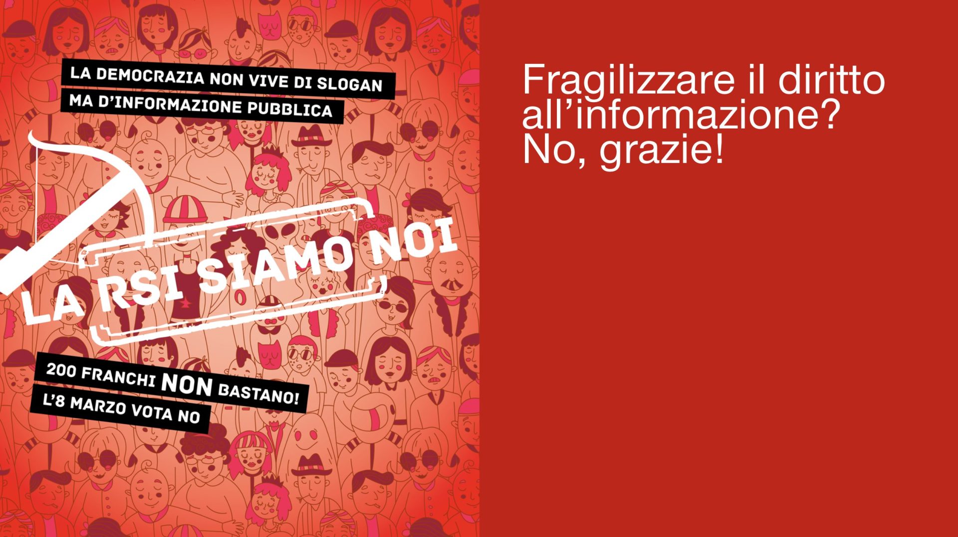 FRAGILIZZARE IL DIRITTO ALL’INFORMAZIONE? NO, GRAZIE!